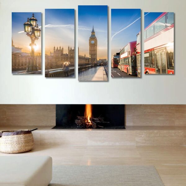Multicolored Set of 5 Framed