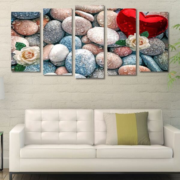 Set of 5 Multicoloured Wall Art