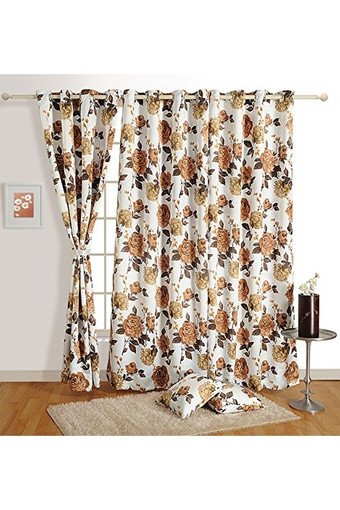 Floral Printed Door Curtain