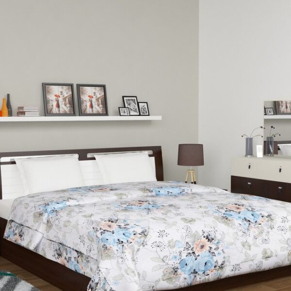 Floral Printed Double Reversible Quilt