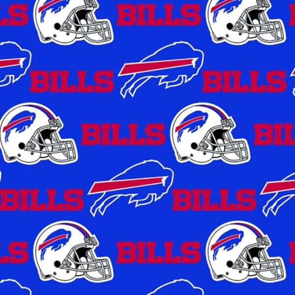Buffalo Bills Cotton Fabric Blue