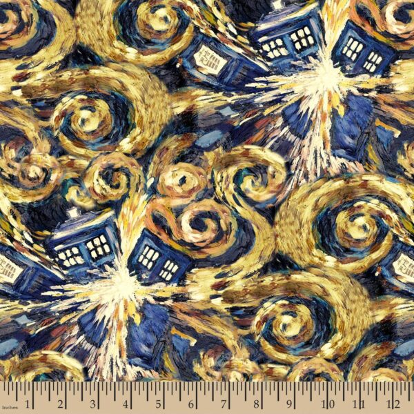 Doctor Who Exploding Tardis Cotton Fabric