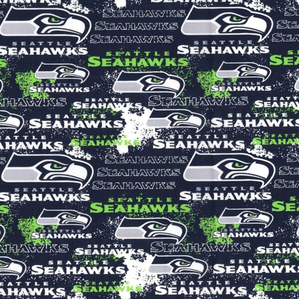 Seattle Seahawks Cotton Fabric Distressed